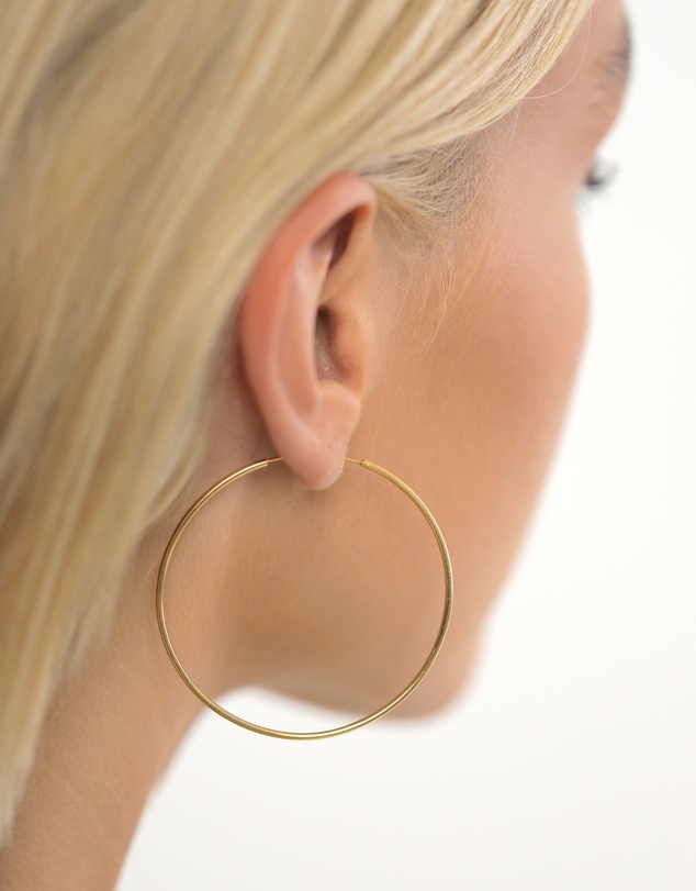 Elli Jewelry - Minimalist Hoop Earrings in Gold-Plated 925 Silver