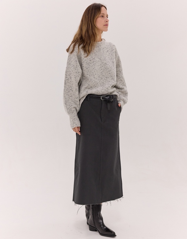 Cloth & Co. - The Long Denim Skirt | Carbon