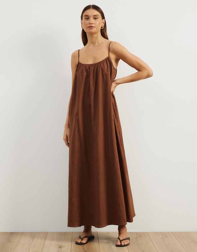 Resort Linen Blend Maxi Dress by Atmos&Here Online | THE ICONIC | Australia