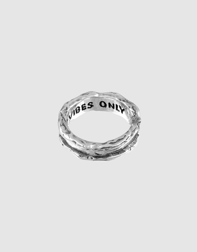 Haze & Glory - ICONIC EXCLUSIVE - Good Vibes Only Ring in Oxidised 925 Silver