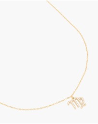 Lovisa - Waterproof Gold Plated Stainless Steel Cubic Zirconia Virgo Zodiac Sign Necklace