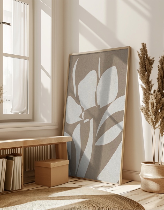 Olive et Oriel - Muted Petals No 3 by Shatha Al Dafai Art Print