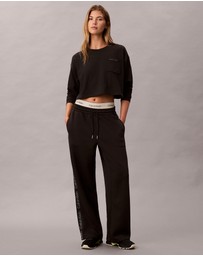 Calvin Klein - Cotton Logo LS Crop Top