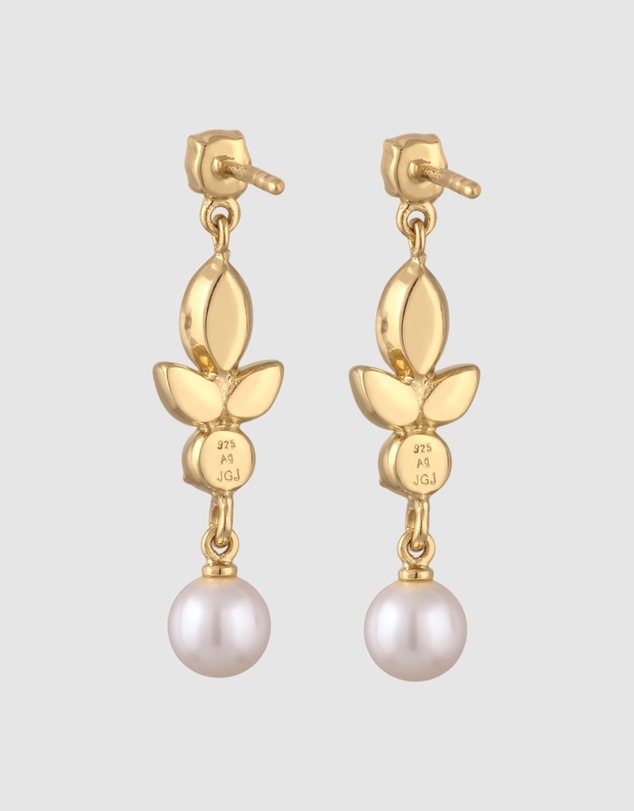 Elli Jewelry - Crystal Cascade Drop Earrings in Gold-Plated 925 Silver