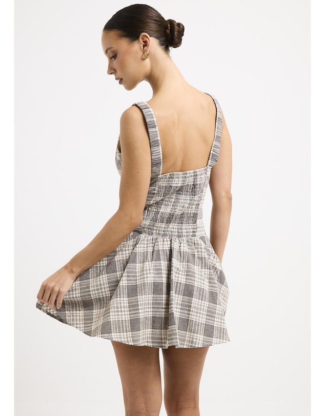 Subtitled - Guava Shirred Mini Dress