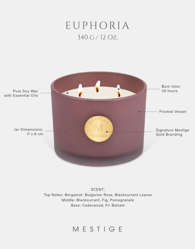 Mestige - Serenity Candle 340g - Euphoria
