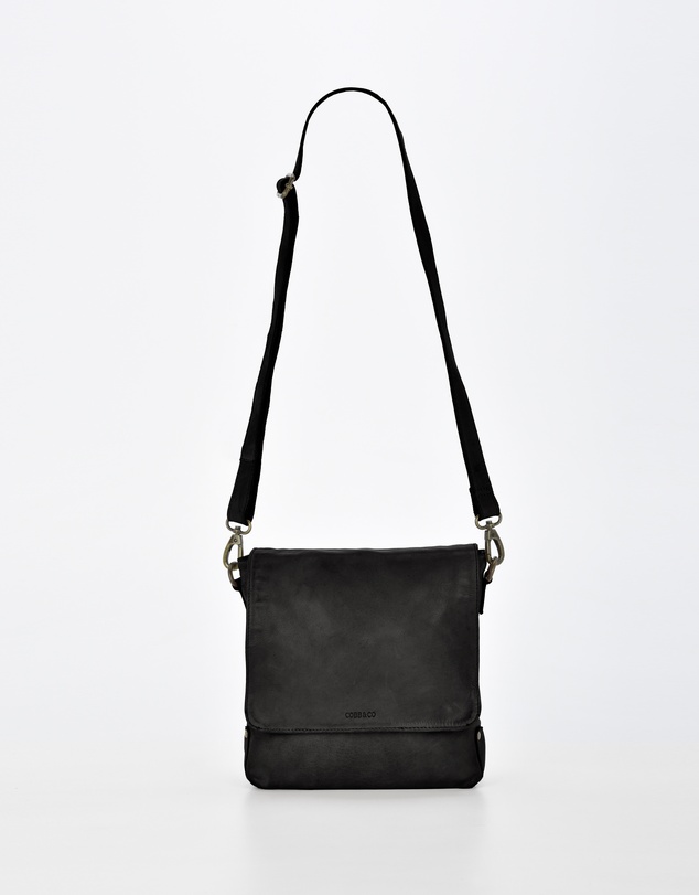 Cobb & Co - Bracewell Washed Leather Flap Over Crossbody