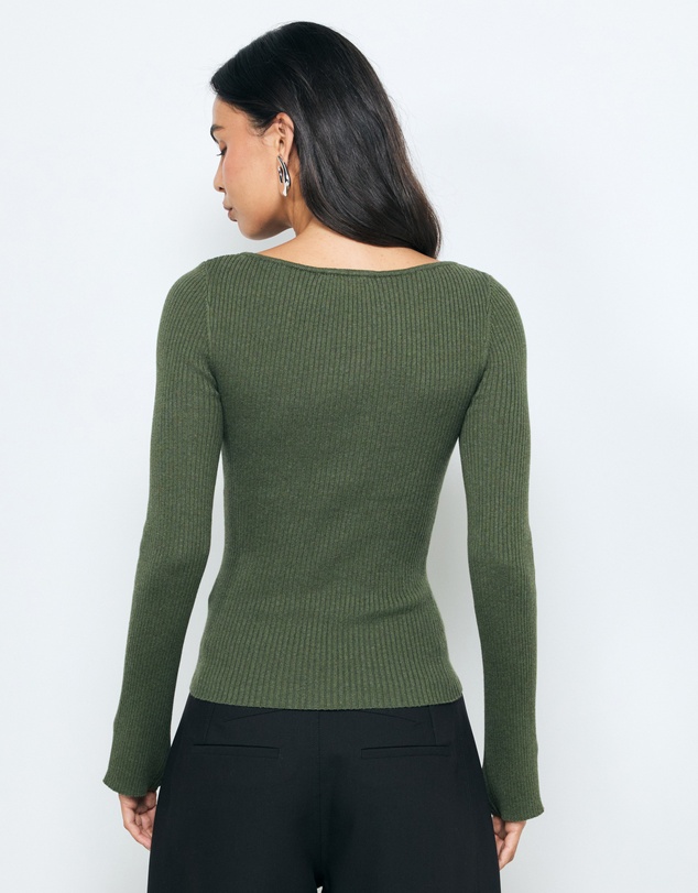 AERE - Eden Cashmere Blend Boat Neck Top