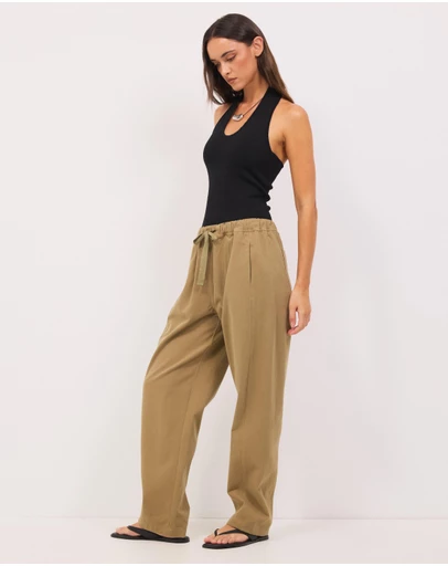 Calli - Matt Soft Twill Pants