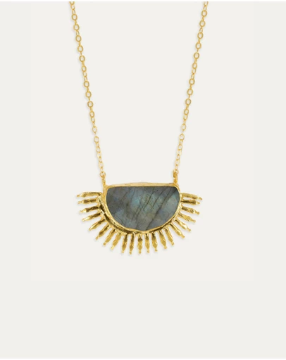 Ottoman Hands - Sunrise Labradorite Pendant Necklace