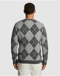 yd. - Hamish Crew Argyle Knit Jumper