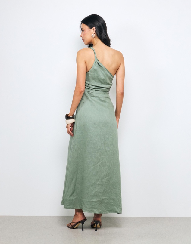 AERE - Lettie One Shoulder Maxi Dress