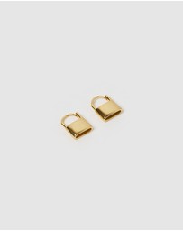 Izoa - Locked Huggie Earrings
