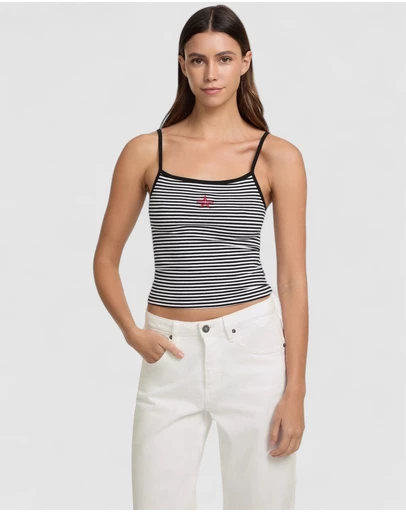 GUESS Jeans - GUESS JEANS Striped Star Tank Top