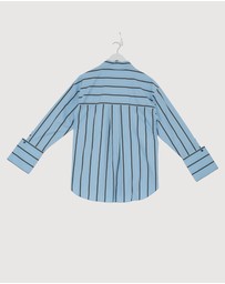 Revibe - Repaired Shona Joy Saxon Oversized Shirt - AU 8