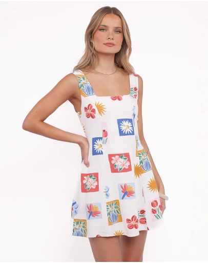 Petal & Pup - Tansy Mini Dress - Tulip Stamp