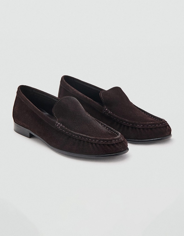 M.N.G - Gathered Suede Moccasins