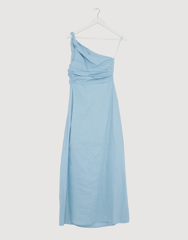 Revibe - Repaired AERE Lettie One Shoulder Maxi Dress - AU 8