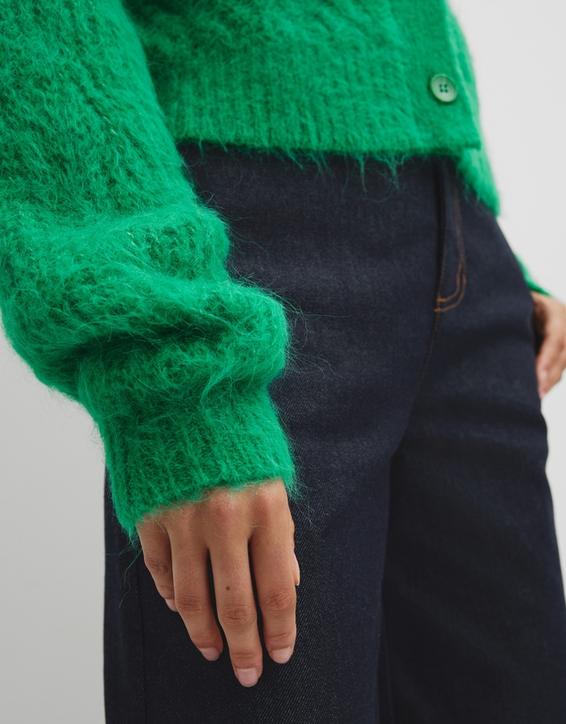 Country Road - Long Sleeve Fluffy Knit Cardigan
