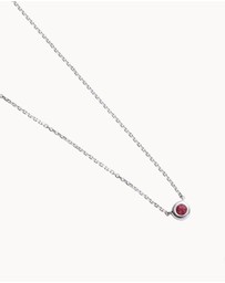Kirstin Ash - Petite Birthstone Necklace July Ruby