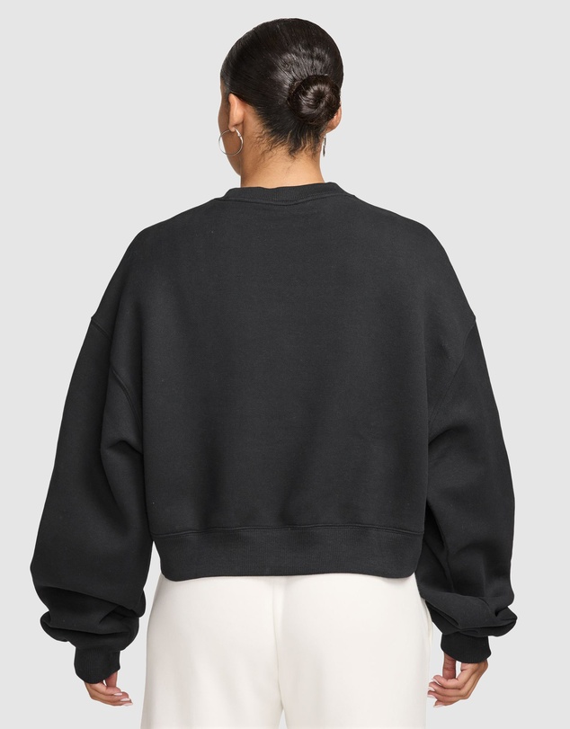 Nike - Nike Studio Fleece Oversized Cropped Crew Sweat