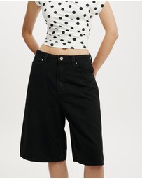 Cotton On - Lyocell Wide Denim Jorts
