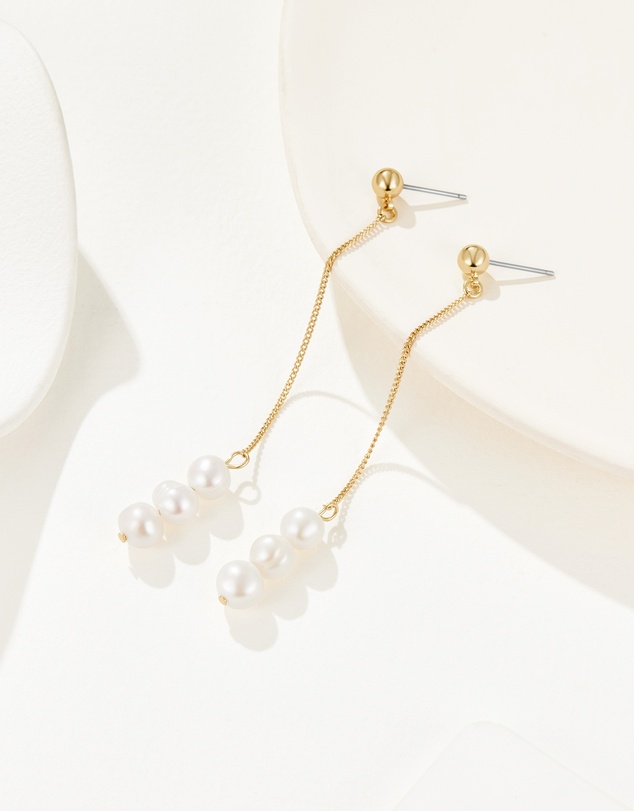 Mestige - Mallorca Drop Earrings - 18K Gold Plated