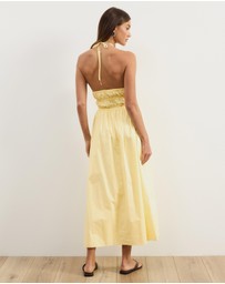 Atmos&Here - Georgia Cotton Poplin Halter Maxi Dress