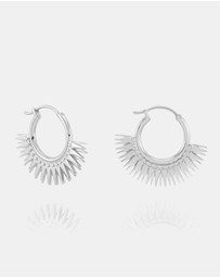 Rachel Jackson - Rising Sun Hoop Earrings Silver