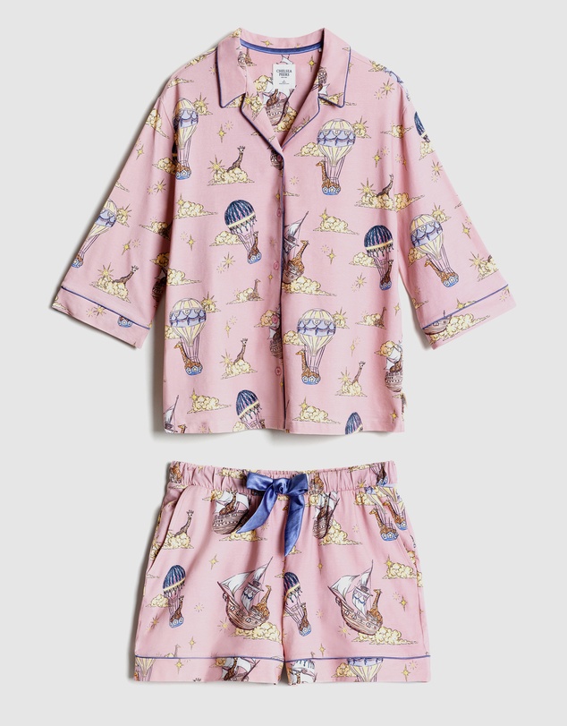Chelsea Peers - Organic Cotton Hot Air Balloon Short Pyjama Set