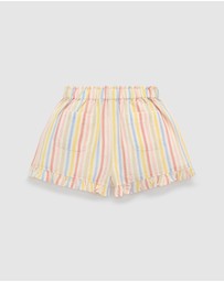 Purebaby - Linen Blend Shorts -Kids-Babies