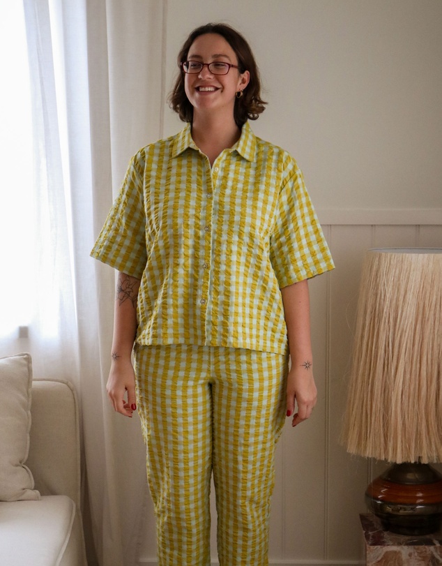Mosey Me - Citrus Seersucker Pyjama Set