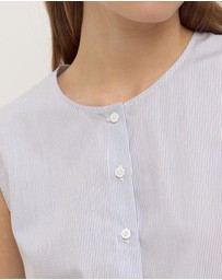 Assembly Label - Cora Stripe Button Front Top
