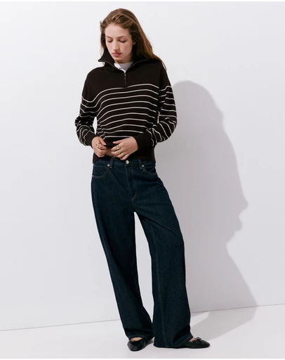 M.N.G - Striped Sweater with Zip