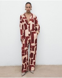 M.N.G - Fluid Trousers With Geometric Pattern