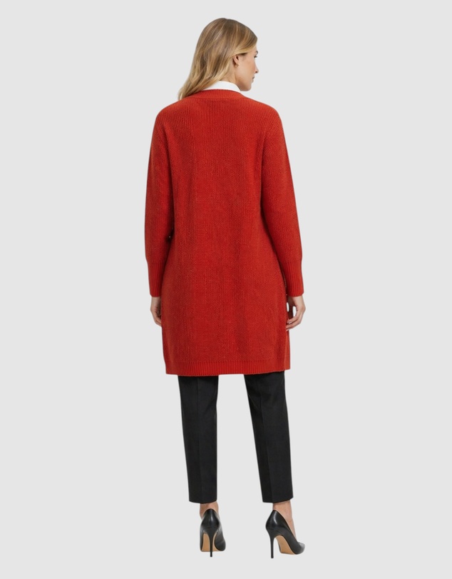 Honey and Beau - V Neck Rib Cardign