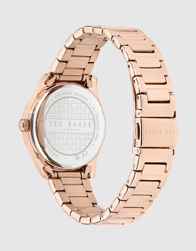 Ted Baker - Coolly 34mm Pink Dial and Rose Gold-Tone Bracelet Watch