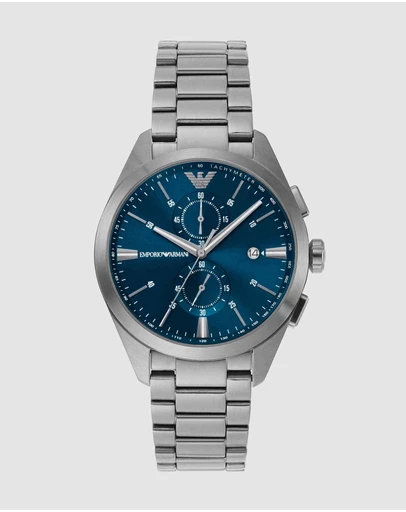 Emporio Armani - Silver Tone Chronograph Watch