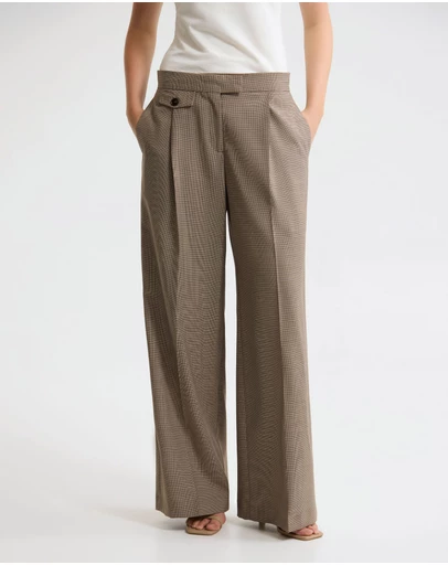 Oxford - Belle Houndstooth Wool Pant
