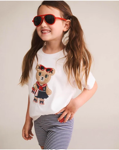 Huxbaby - Nautical Vacay Huxette Slouchy Tee - Babies-Teens