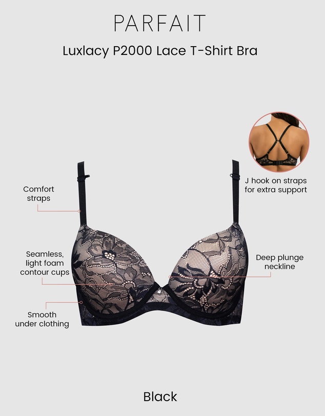 Parfait - Luxlacy Moulded Wired Lace T-Shirt Bra