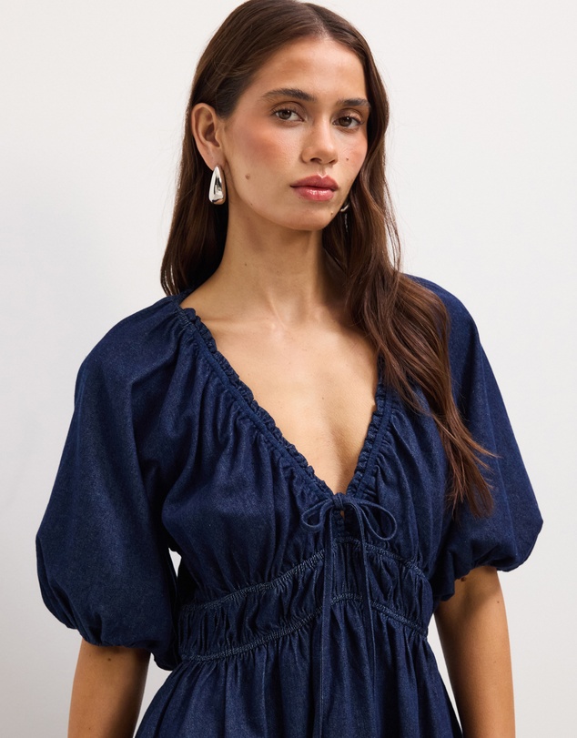 The Fated - Jemma Soft Denim Mini Dress