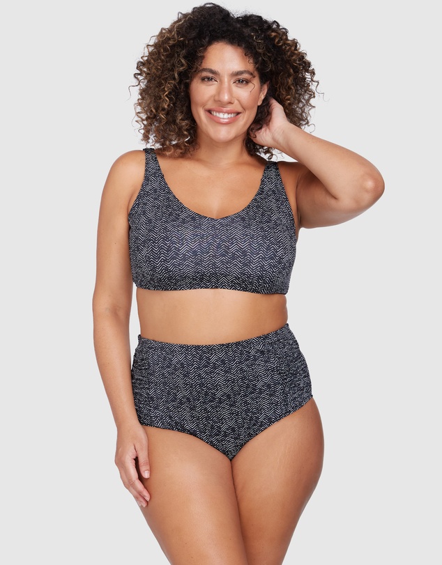 Artesands - Zig Zag Black Botticelli High Waist Swim Pant