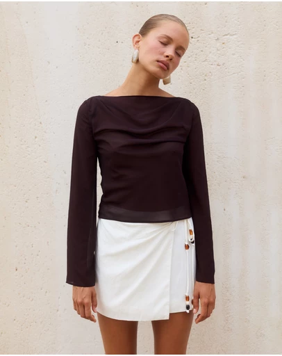 Seven Wonders - Luciana Boat Neck Long Sleeve Top