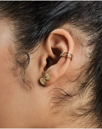 Wanderlust + Co - Bow Tie Pasta Gold Stud Earrings