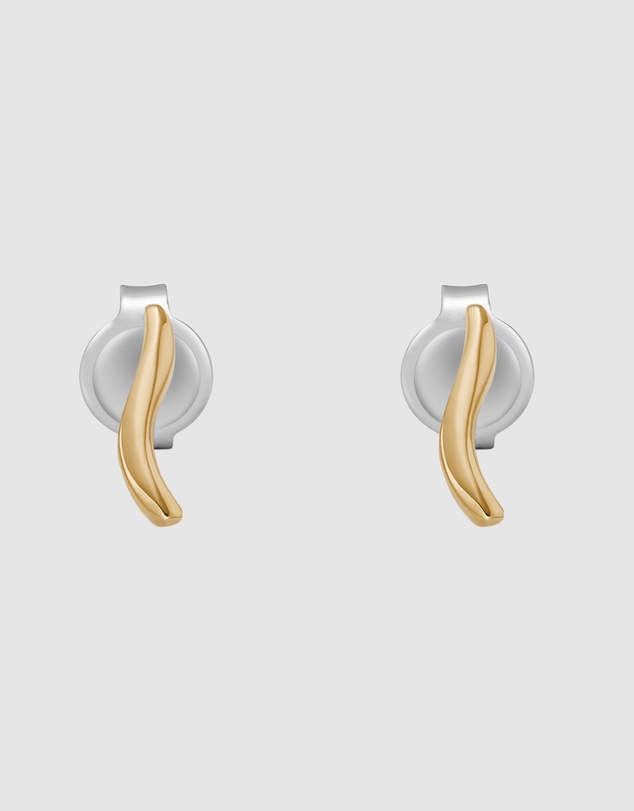 Skagen - Essential Waves Gold Tone Earring