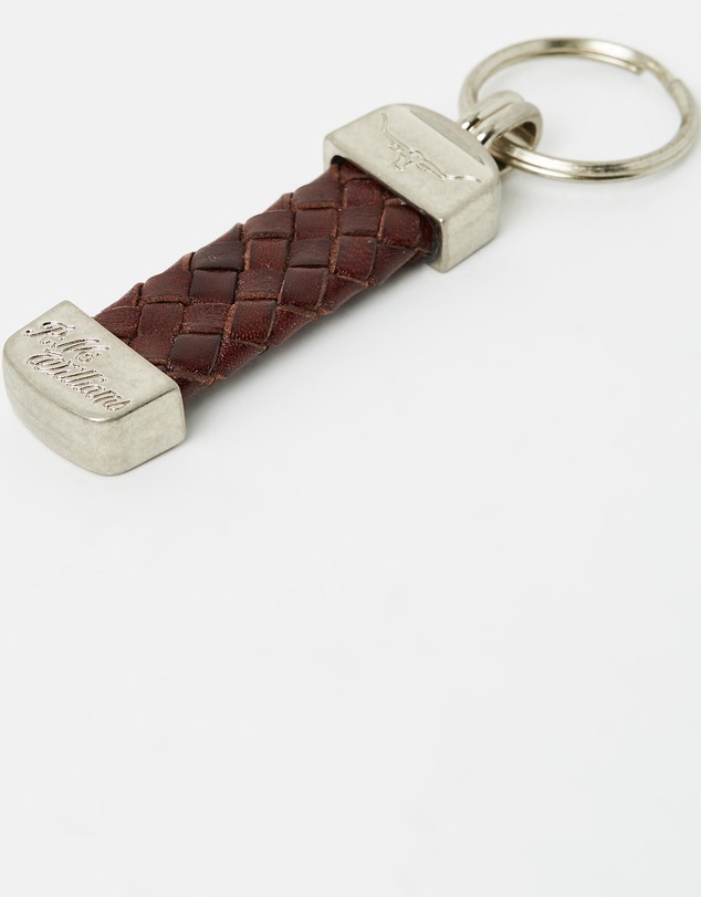 R.M.Williams - Plaited Key Ring with Nickel Fitting