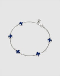 Kuzzoi - ICONIC EXCLUSIVE - Bracelet Male Cloverleaf Enamel 925 Sterling Silver