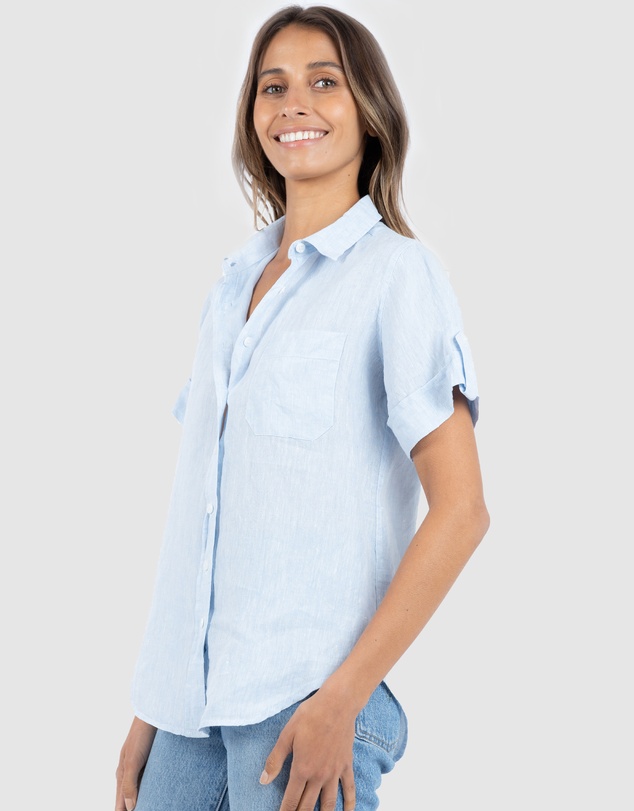 CAMIXA - FEBE Short Sleeve Linen shirt