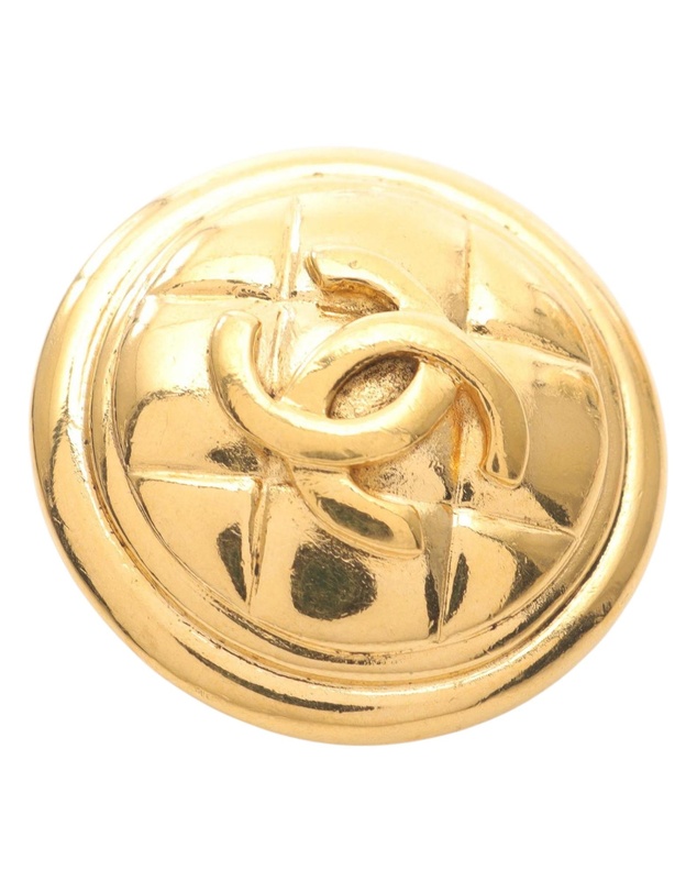Pre-Loved by Azura Reborn - Pre-Loved CC Gold Plated Round Clip On Earrings